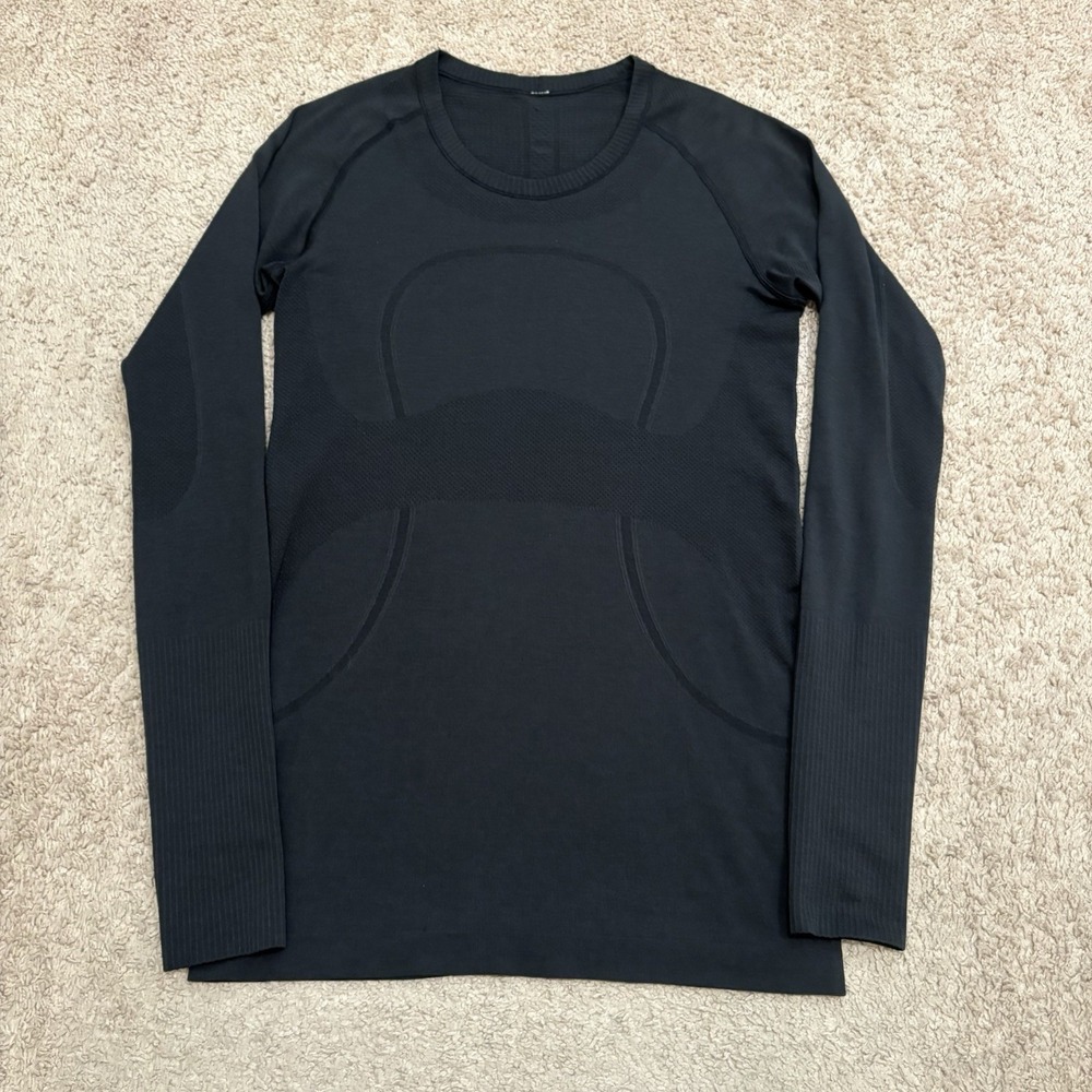 Lululemon Swiftly Tech Long Sleeve Shirt Women's 8 Black Gym Performance
